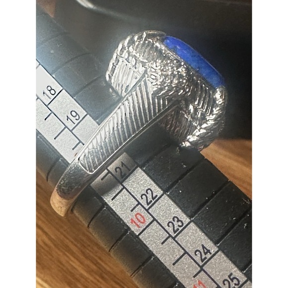 Blue Lapis Lazuli Sterling Silver Judith Ripka Ring Size 9.25 - Picture 5 of 10